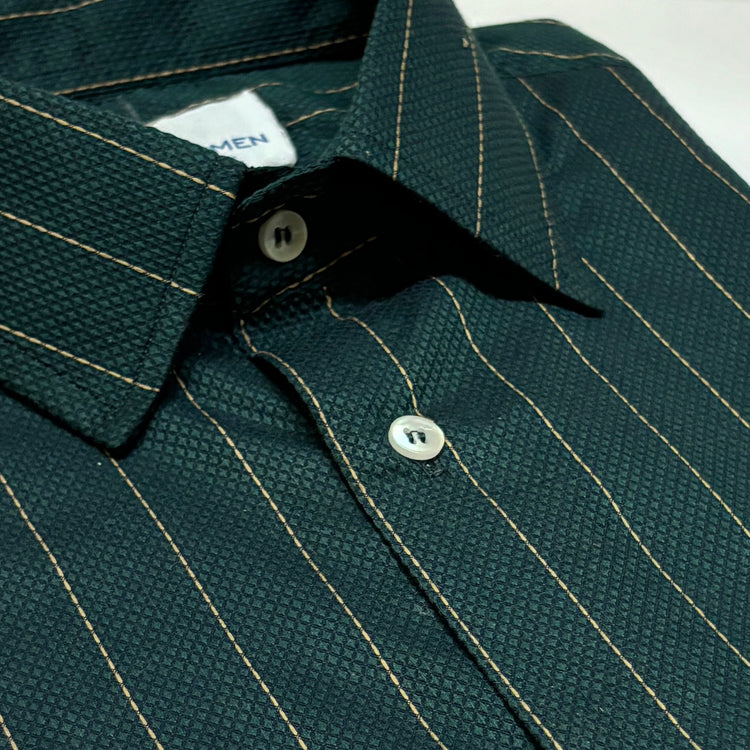 Green Gold Stripes Shirt