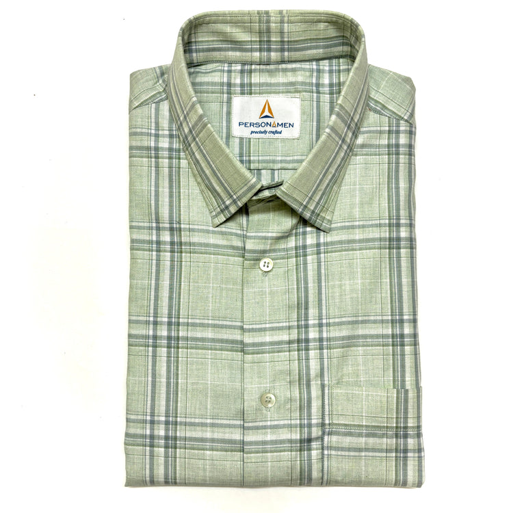 Sage Green Checks Shirt