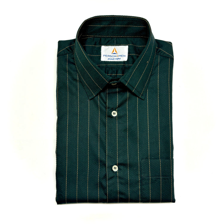 Green Gold Stripes Shirt