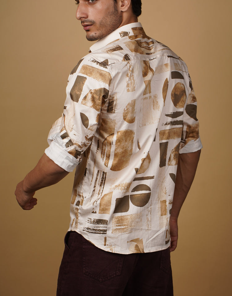 Caramel Abstract Shirt