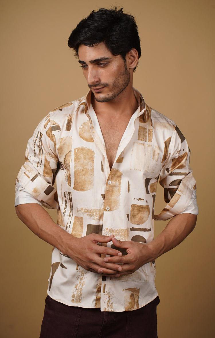 Caramel Abstract Shirt