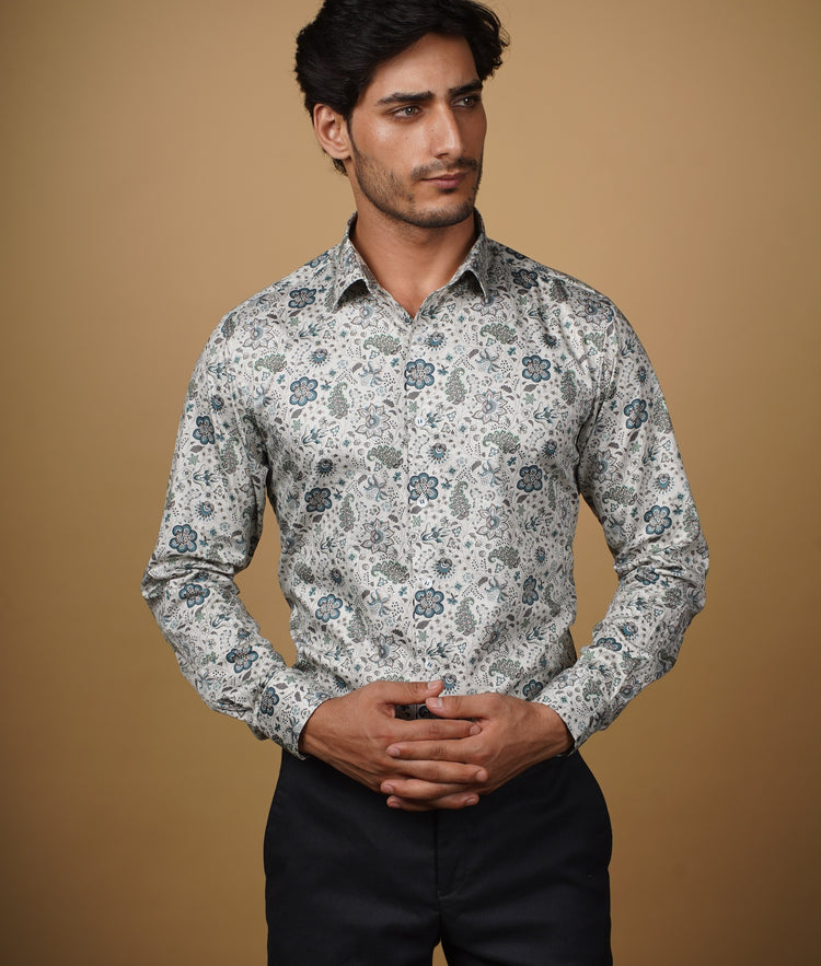 Sage Floral Shirt