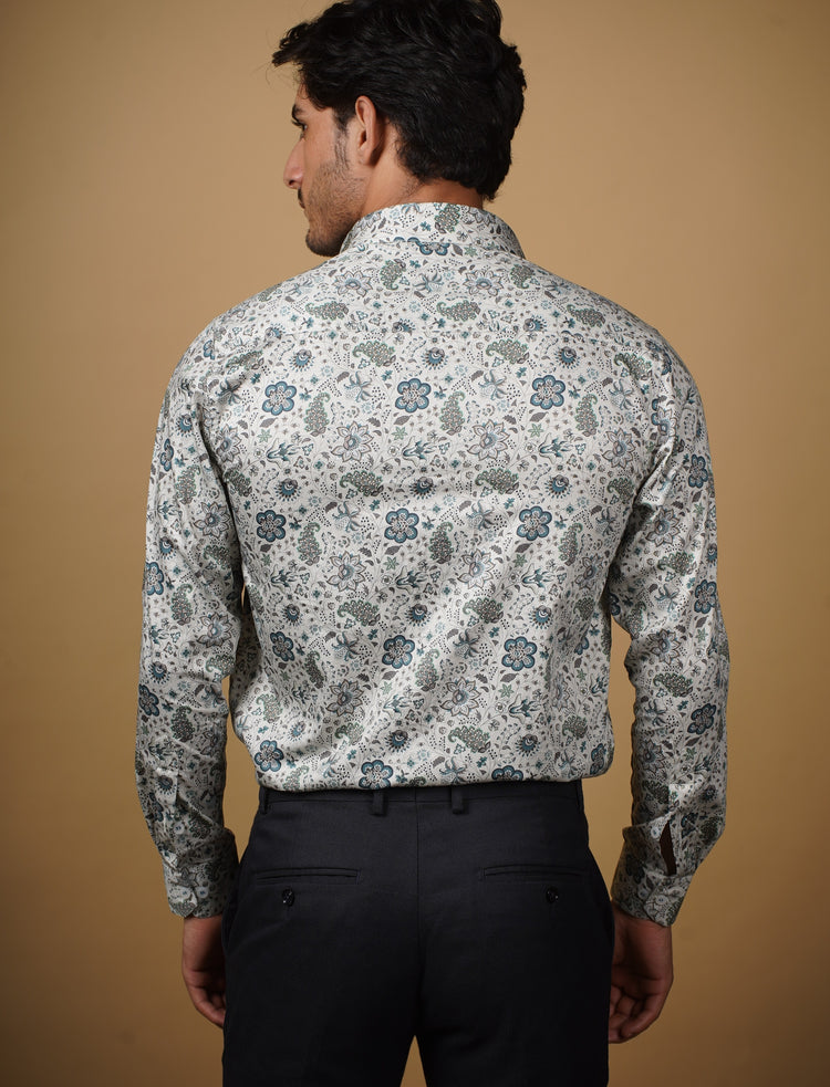 Sage Floral Shirt