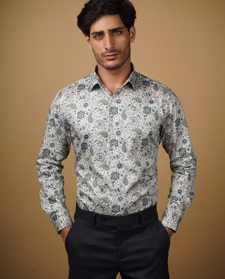 Sage Floral Shirt