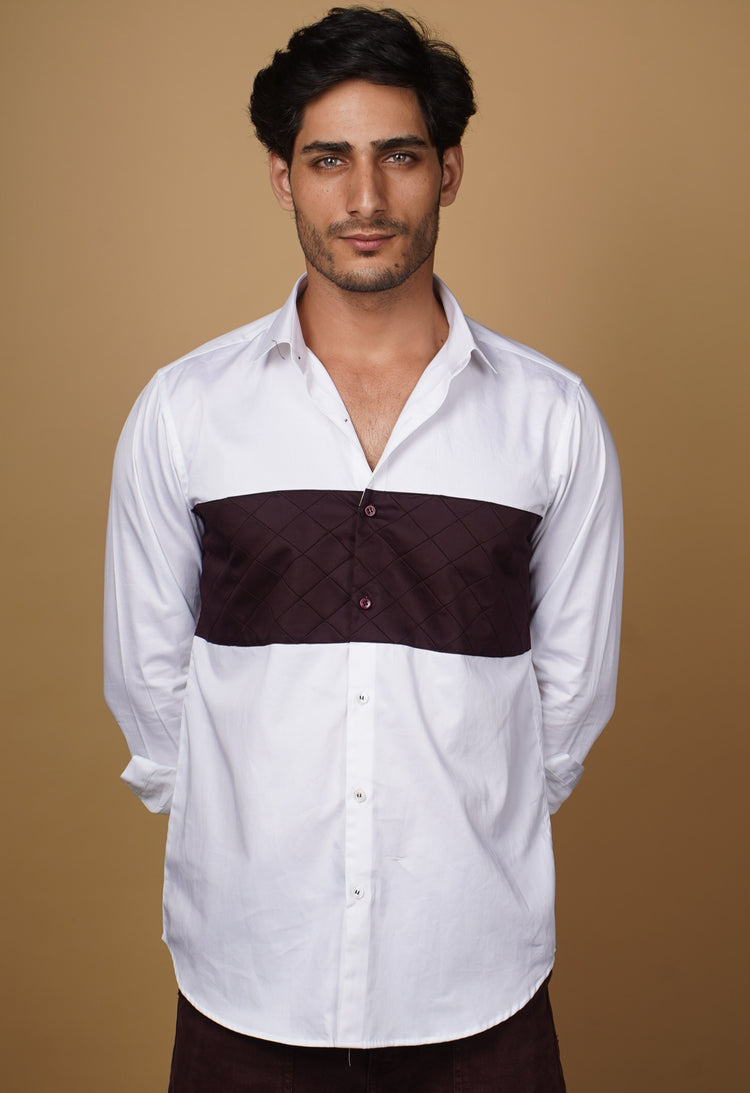 Wine Panel Shirt