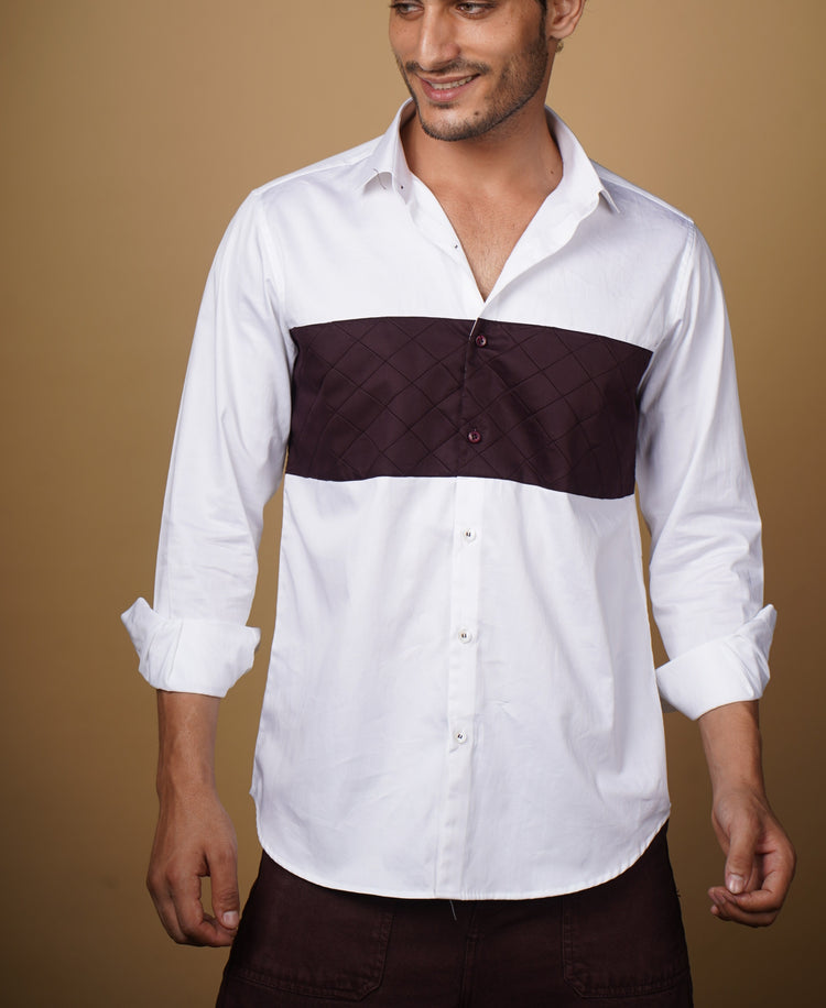 Wine Panel Shirt