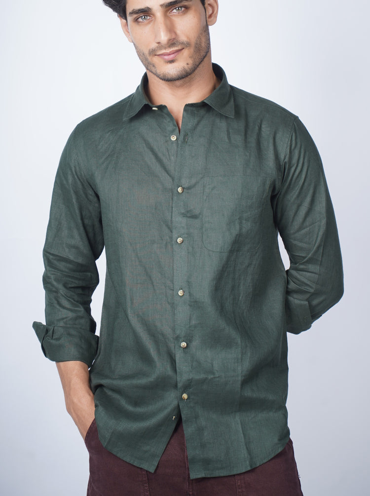 Army Green Linen