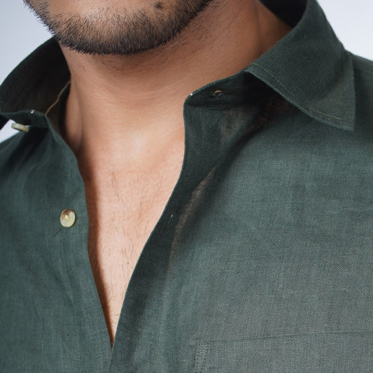 Army Green Linen