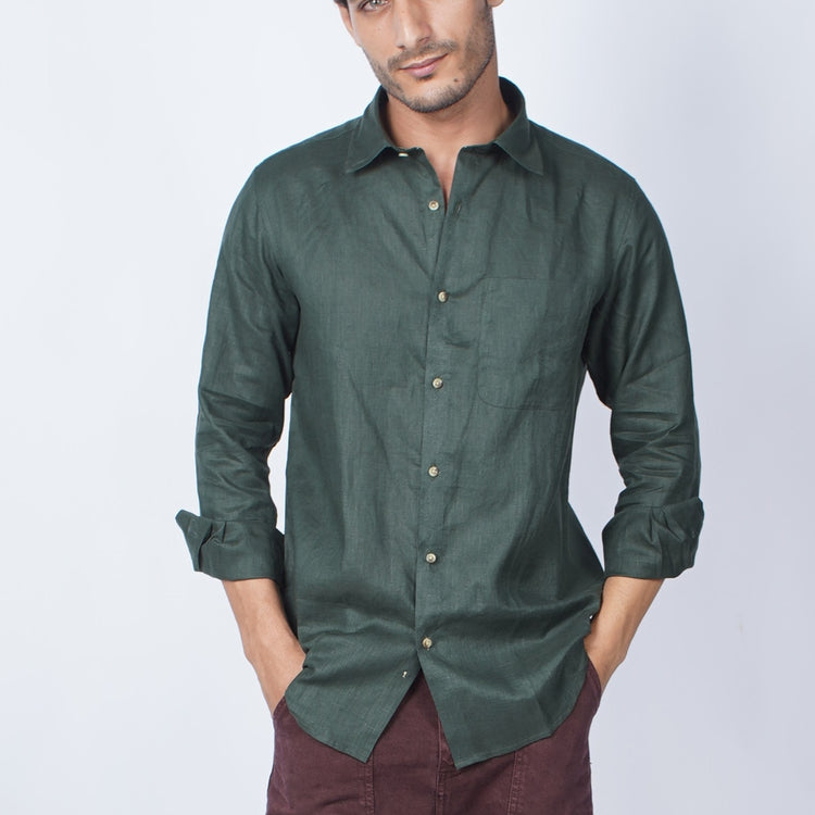 Army Green Linen