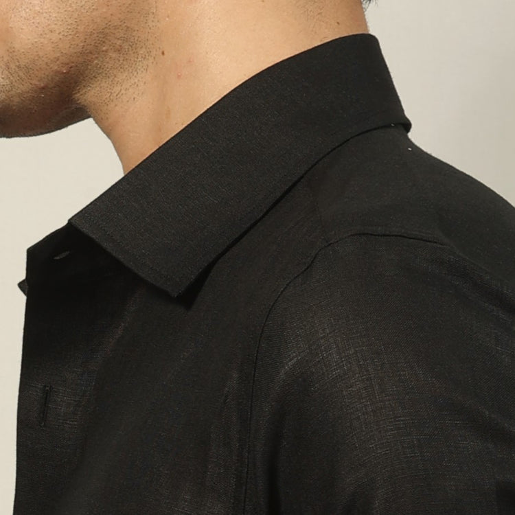 Black Linen Shirt