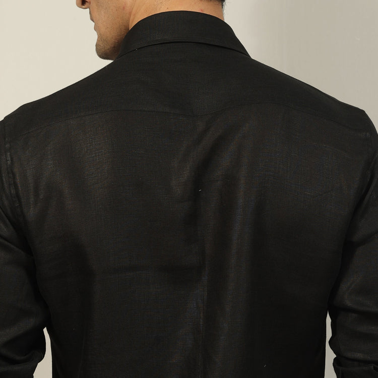 Black Linen Shirt