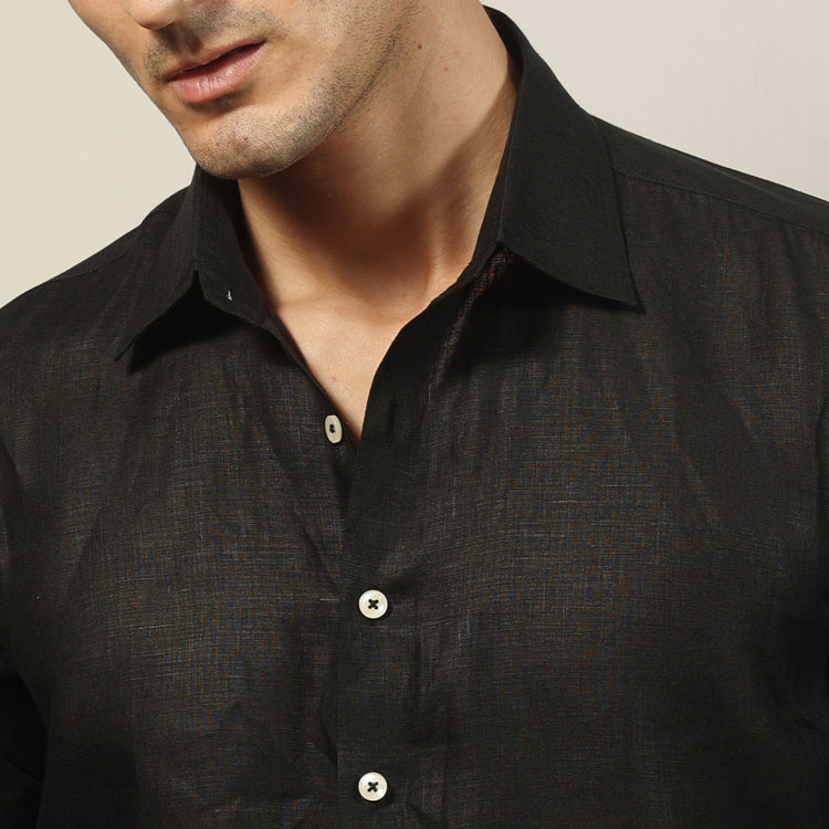 Black Linen Shirt